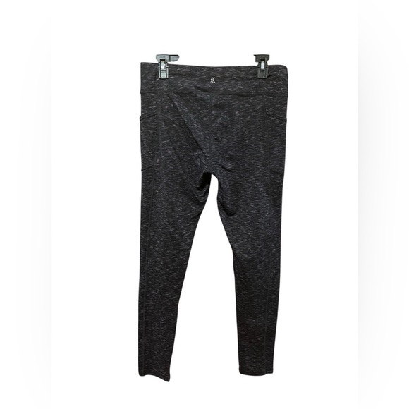 Kyodan Black & Purple Speckle Print Leggings – Size Large - Picture 3 of 4